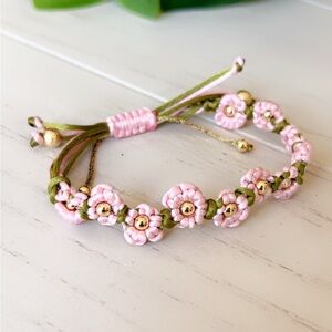 Handmade Flower Bracelet 🌸